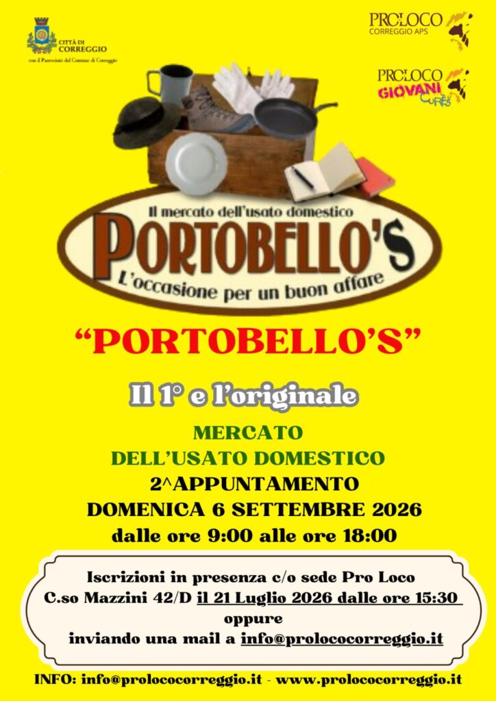 Portobellos correggio 2026